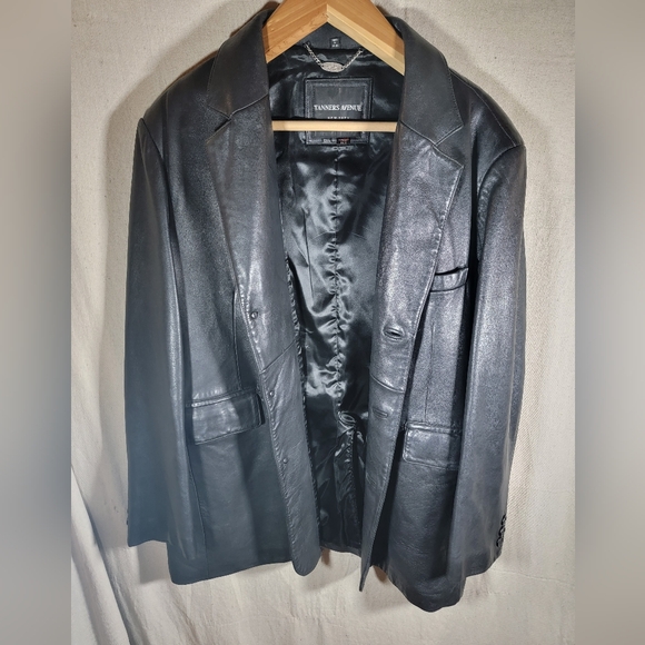 Men's Leather Vintage Tanners Avenue XXL jacket in beautiful like new condition - Picture 1 of 9